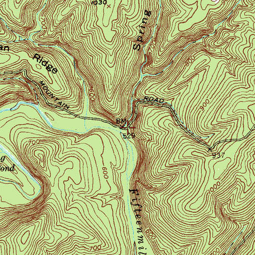 Topographic Map of Spring Lick Hollow, MD