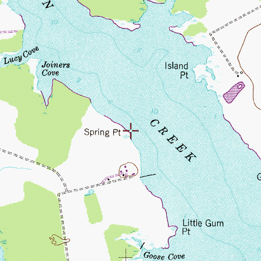 Topographic Map of Spring Point, MD