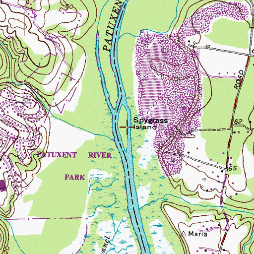 Topographic Map of Spyglass Island, MD