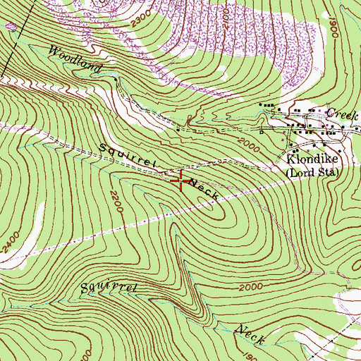 Topographic Map of Squirrel Neck, MD