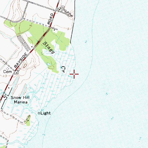 Topographic Map of Stagg Creek, MD
