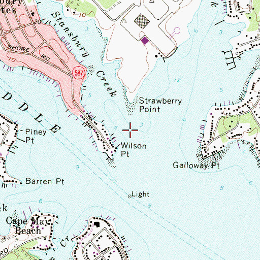 Topographic Map of Stansbury Creek, MD