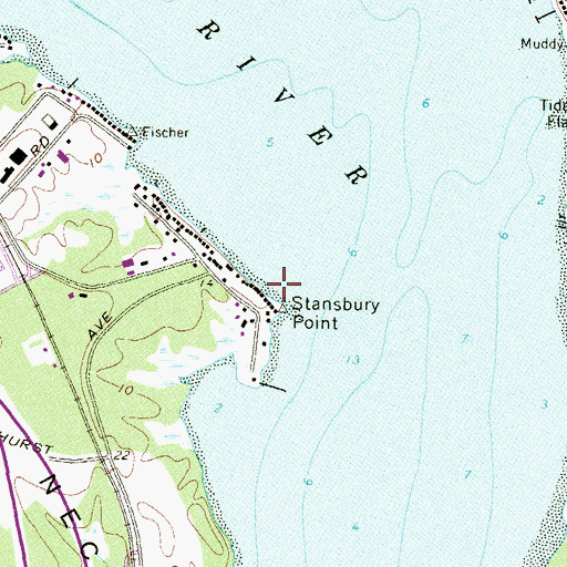Topographic Map of Stansbury Point, MD
