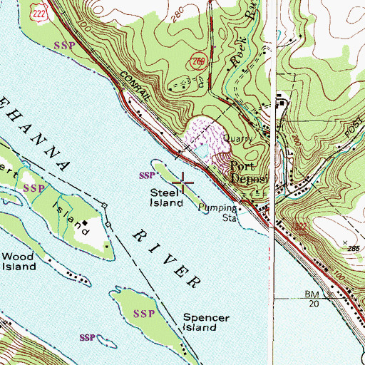 Topographic Map of Steel Island, MD