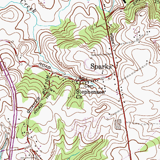 Topographic Map of Stephenson Church, MD