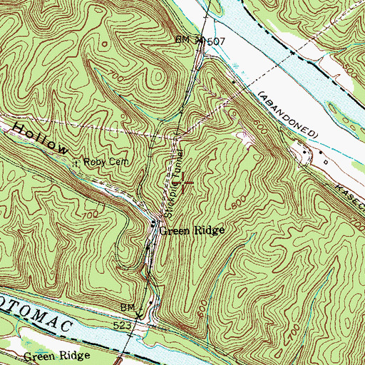 Topographic Map of Stickpile Tunnel, MD