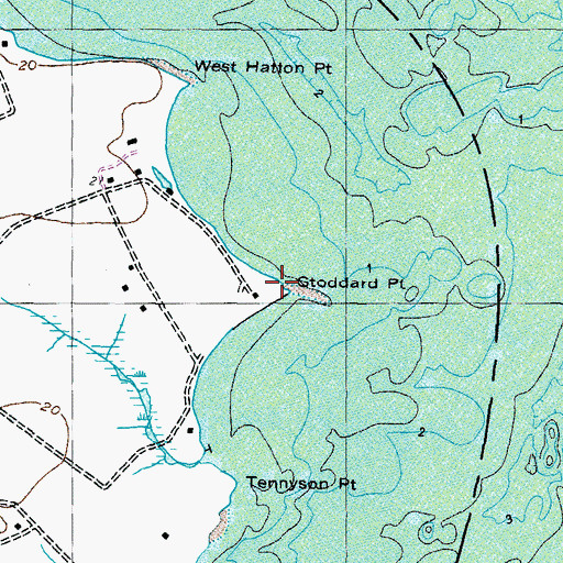 Topographic Map of Stoddard Point, MD