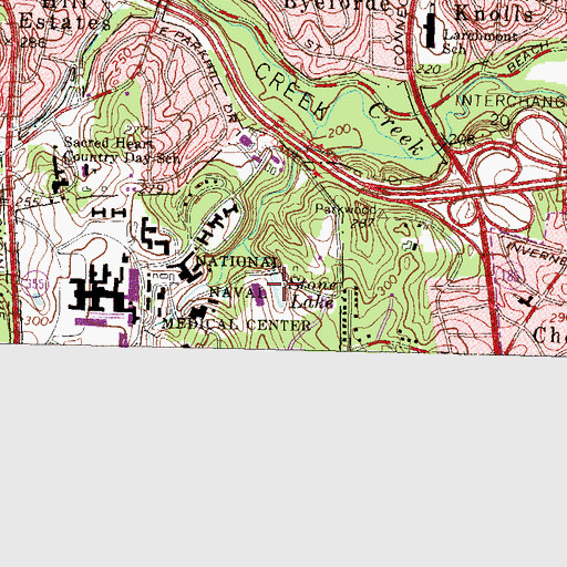 Topographic Map of Stone Lake, MD