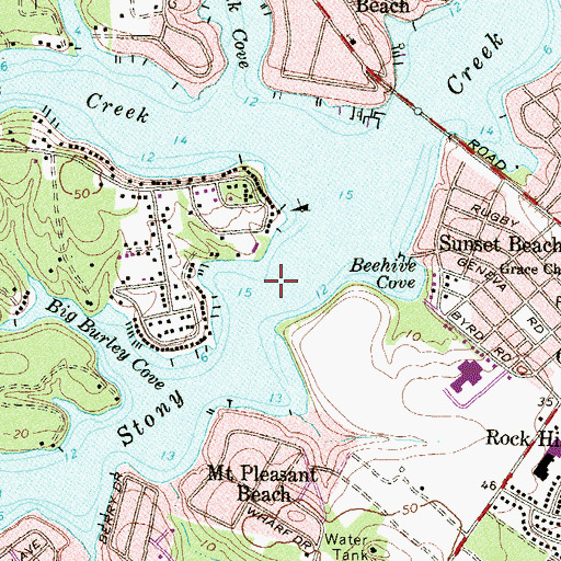 Topographic Map of Stony Creek, MD