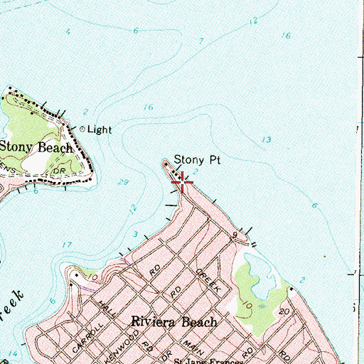 Topographic Map of Stony Point, MD