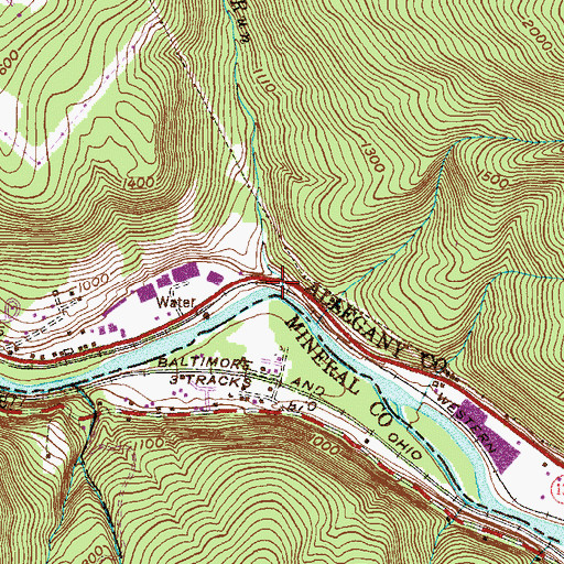 Topographic Map of Stony Run, MD