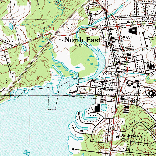 Topographic Map of Stony Run, MD