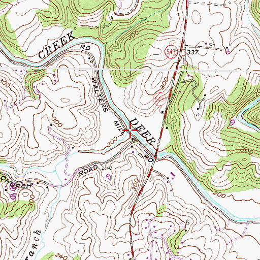 Topographic Map of Stout Bottle Branch, MD