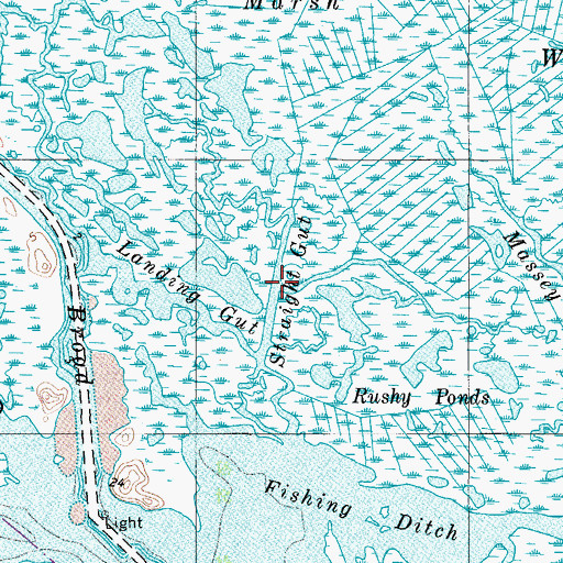 Topographic Map of Straight Gut, MD