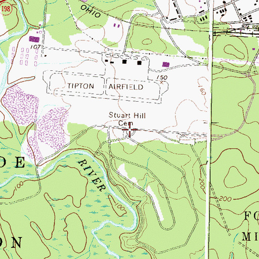 Topographic Map of Epiphany Episcopal Church Cemetery, MD