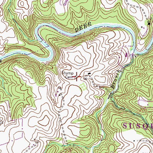 Topographic Map of Stump Family Cemetery, MD