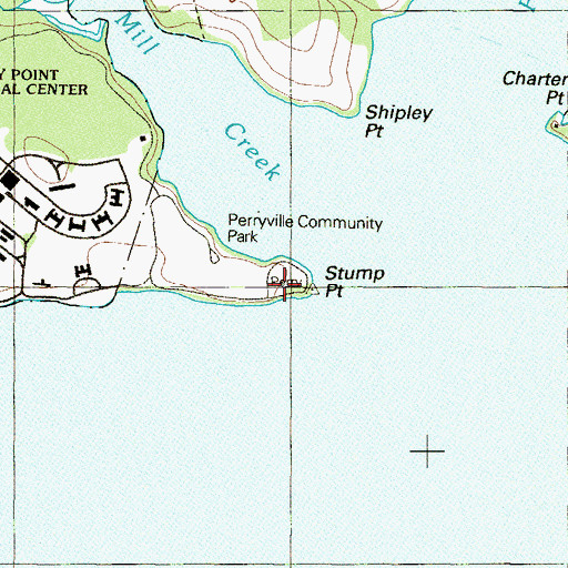 Topographic Map of Stump Point, MD