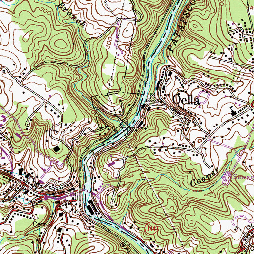 Topographic Map of Sucker Branch, MD