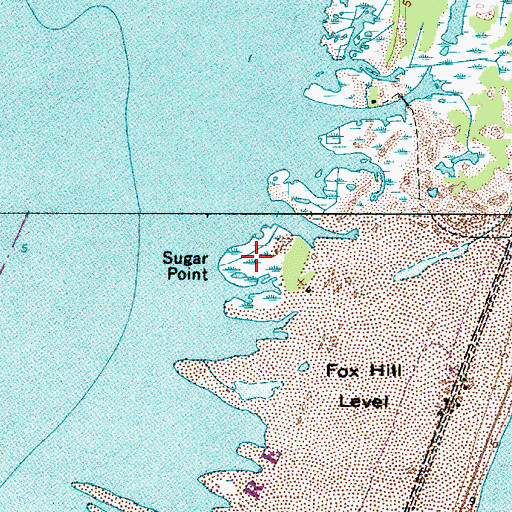 Topographic Map of Sugar Point, MD