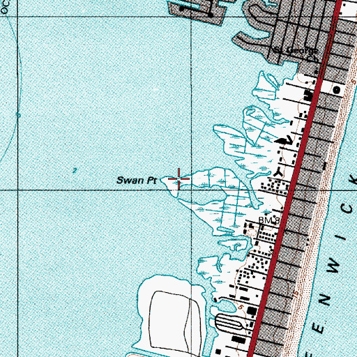 Topographic Map of Swan Point, MD