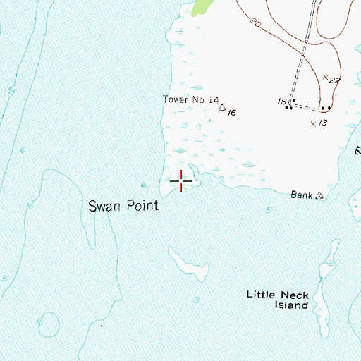 Topographic Map of Swan Point, MD