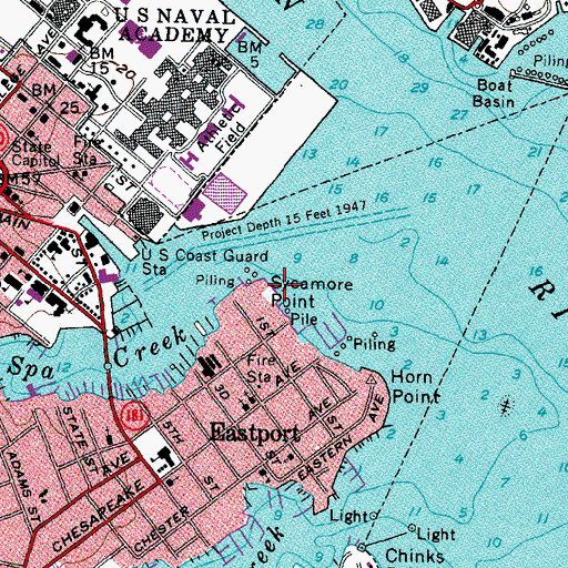 Topographic Map of Sycamore Point, MD
