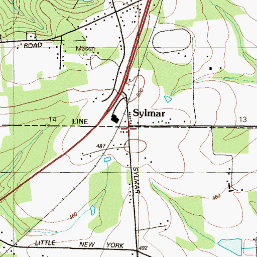 Topographic Map of Sylmar, MD