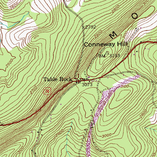 Topographic Map of Table Rock, MD