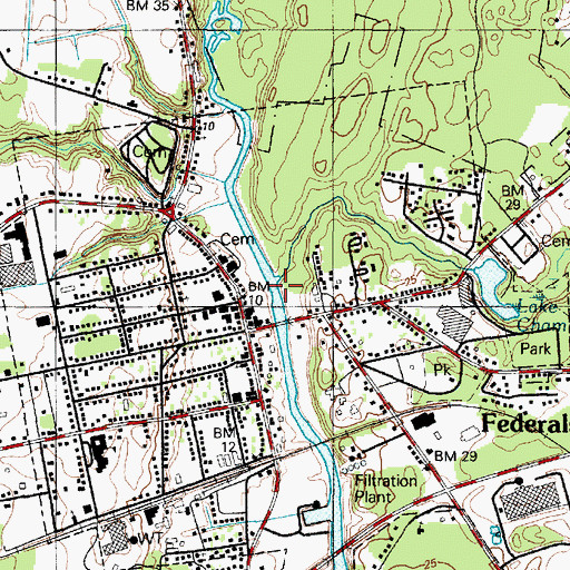 Topographic Map of Tanyard Branch, MD