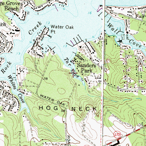 Topographic Map of Tar Cove, MD