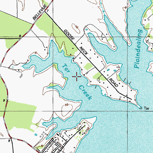 Topographic Map of Tar Creek, MD