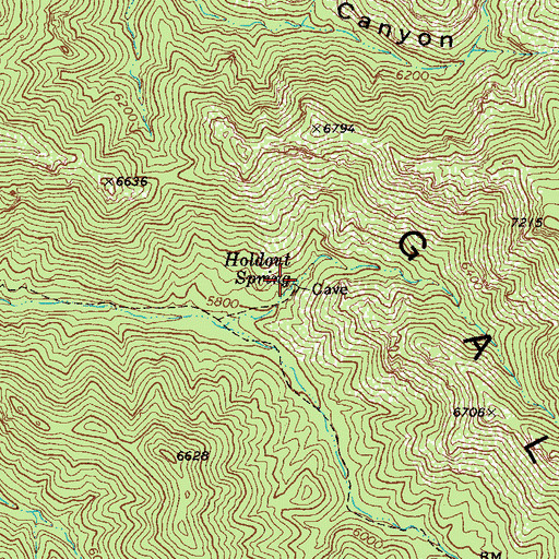Topographic Map of Holdout Spring, AZ