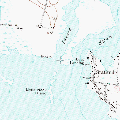 Topographic Map of Tavern Creek, MD