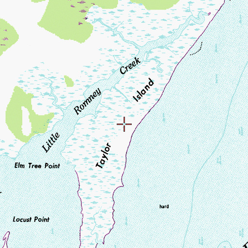 Topographic Map of Taylor Island, MD