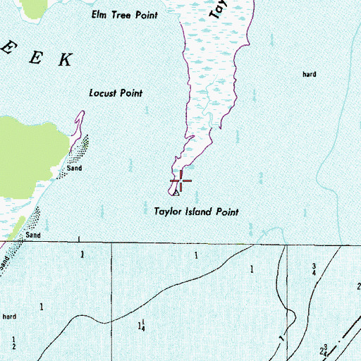 Topographic Map of Taylor Island Point, MD