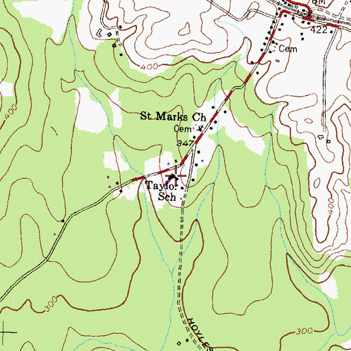 Topographic Map of Taylor School, MD