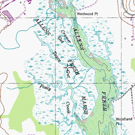 Topographic Map of Tears Gut, MD