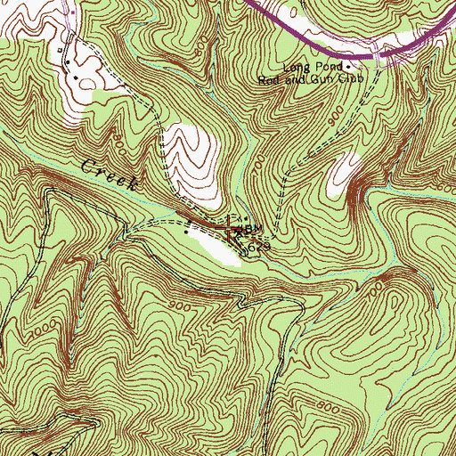Topographic Map of Terrapin Run, MD