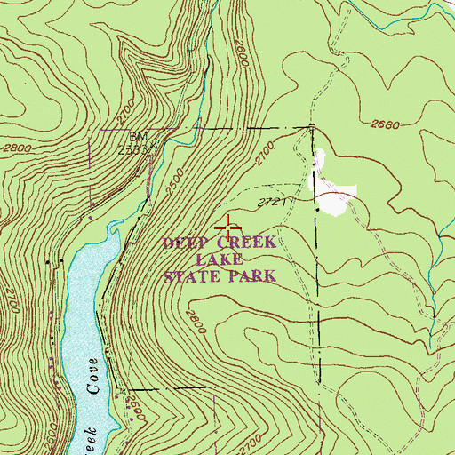 Topographic Map of Thayer State Game Refuge, MD