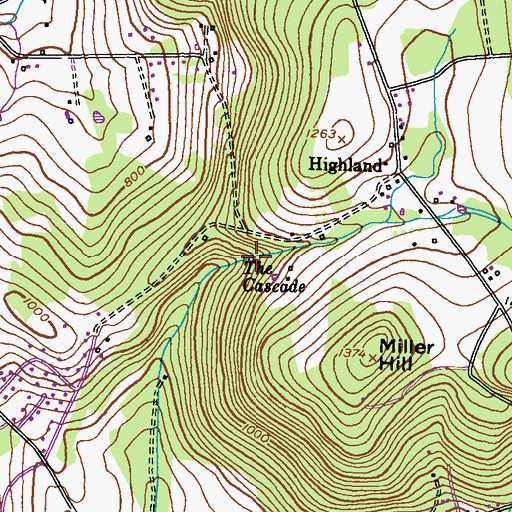 Topographic Map of The Cascade, MD