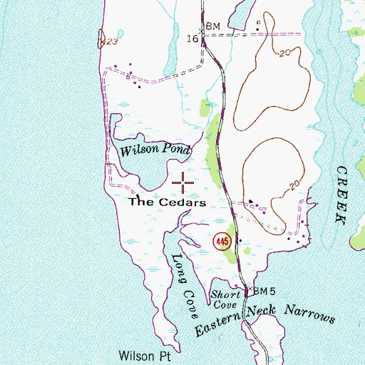 Topographic Map of The Cedars, MD