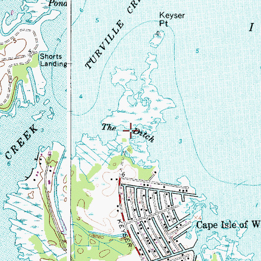 Topographic Map of The Ditch, MD