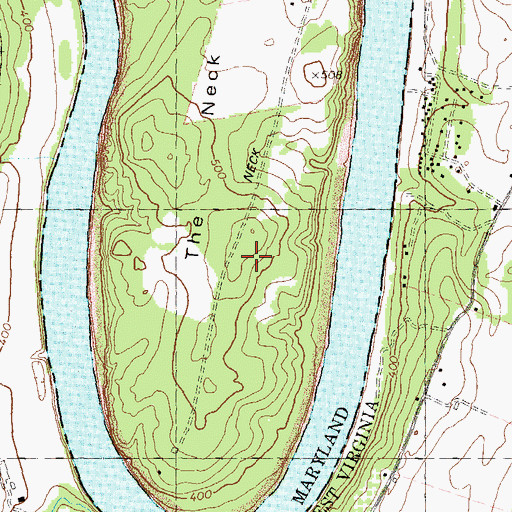 Topographic Map of The Neck, MD