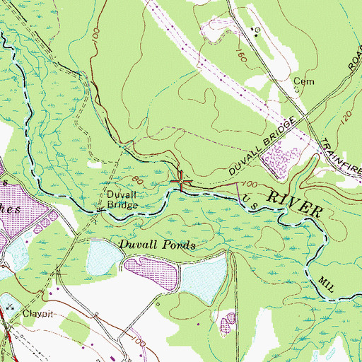 Topographic Map of Thomas Branch, MD