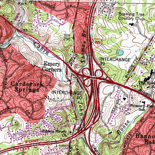 Topographic Map of Thomas Branch, MD