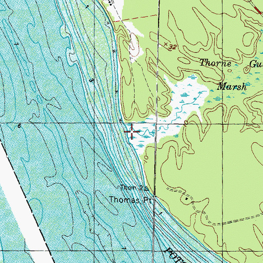Topographic Map of Thorne Gut, MD