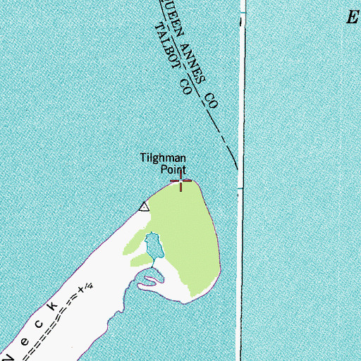 Topographic Map of Tilghman Point, MD