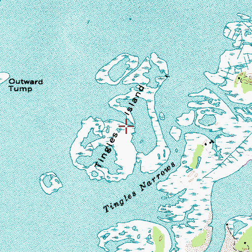 Topographic Map of Tingles Island, MD