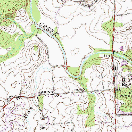 Topographic Map of Tobacco Run, MD
