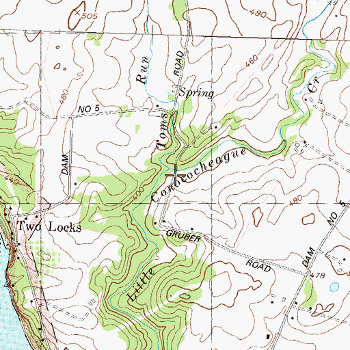 Topographic Map of Toms Run, MD